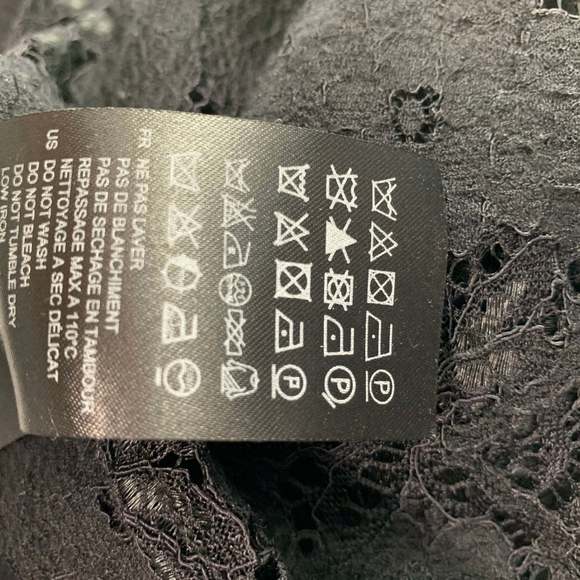 SANDRO Black Polyamide Blend Short Sleeve Dress Top - Picture 7 of 7